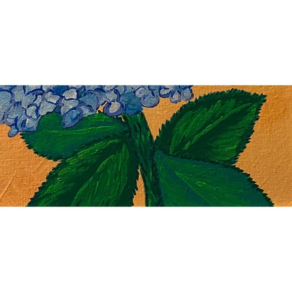 Blue Hydrangea Blues 8 x 10 Acrylic Painting, Artist Signed, Framed - Picture 6 of 7